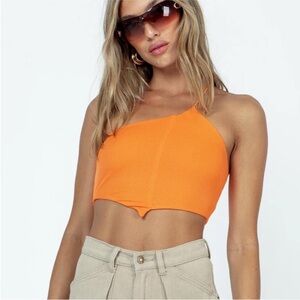 Princess Polly Vibrant Orange Crop Top